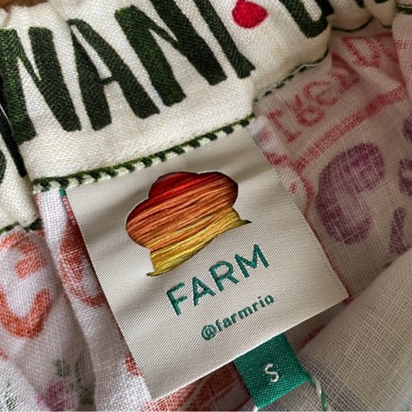 FARM RIO Our Stamps Linen Midi Skirt - Picture 8 of 8